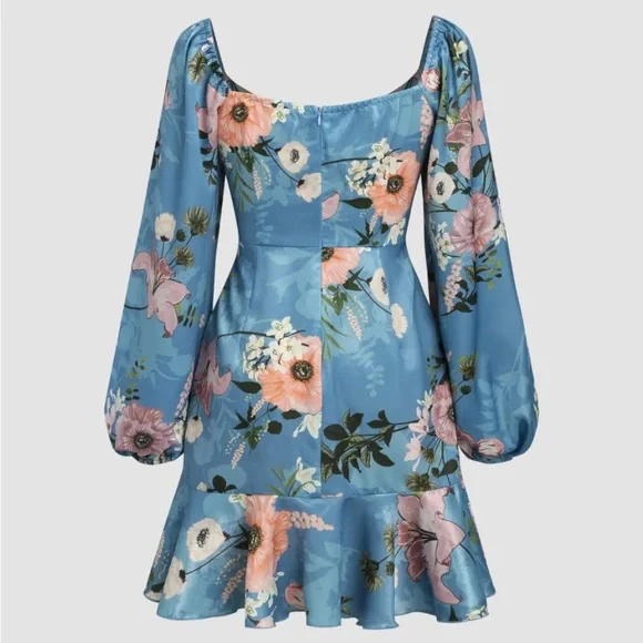 satin floral sweetheart mini - Picture 2 of 4